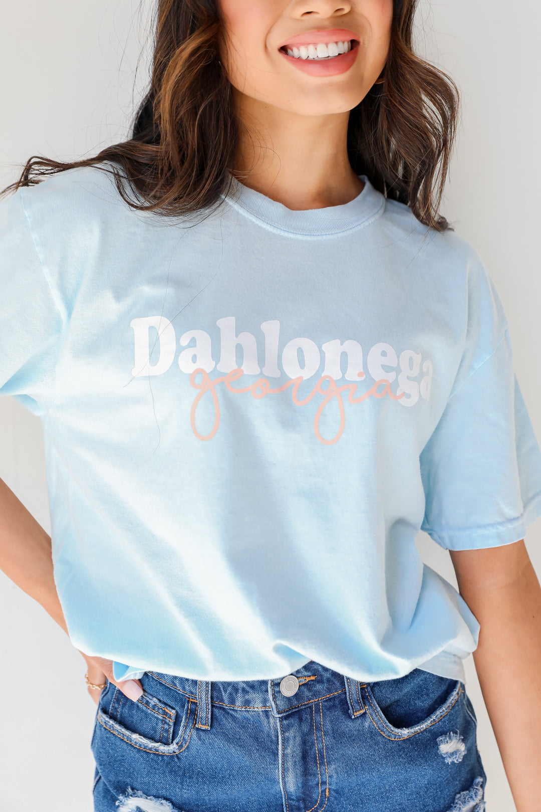 Light Blue Dahlonega Georgia Script Tee from dress up