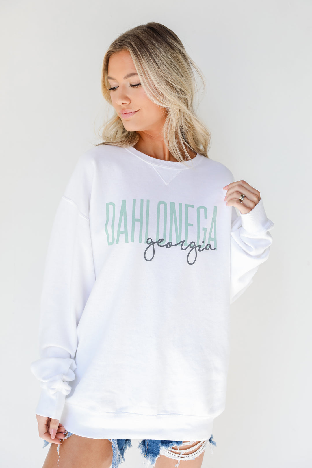 Dahlonega Georgia Script Pullover front view