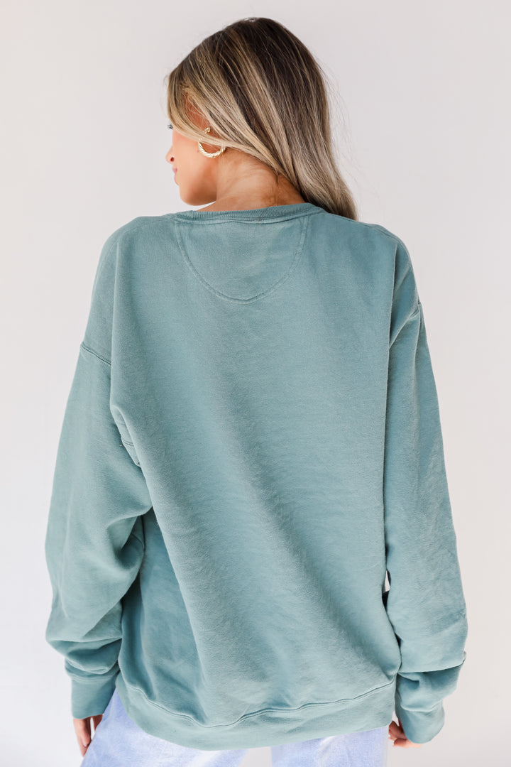 Seafoam Dahlonega Georgia Script Pullover back view