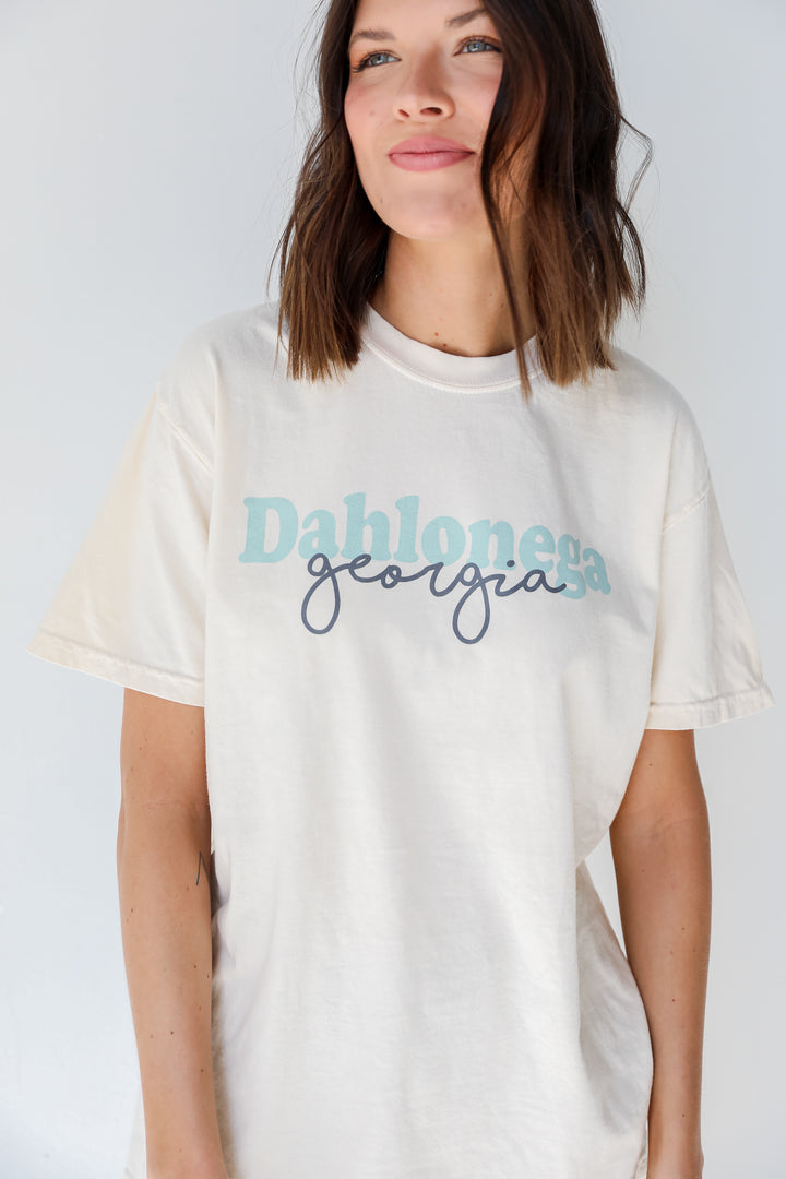 Dahlonega Georgia Script Tee close up