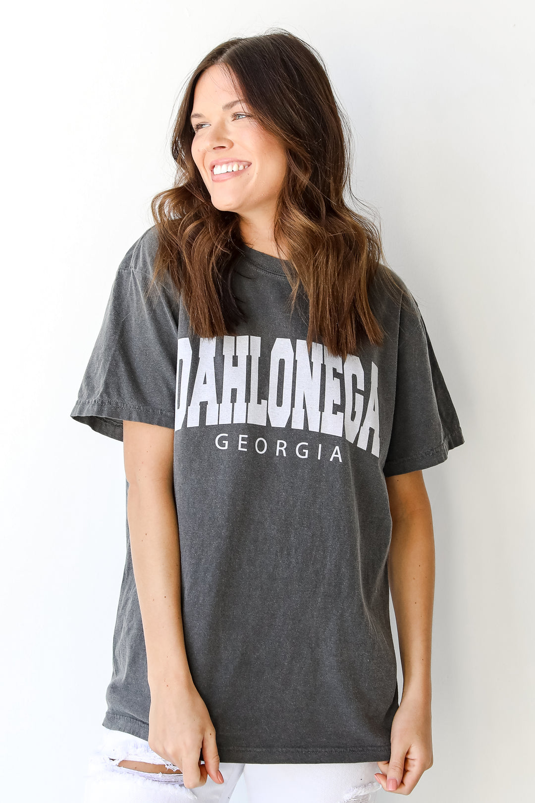 Charcoal Dahlonega Georgia Tee front view