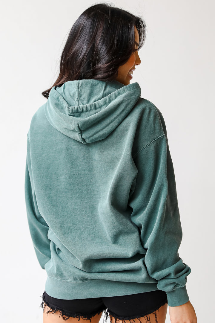 Teal Dahlonega Georgia Hoodie back view