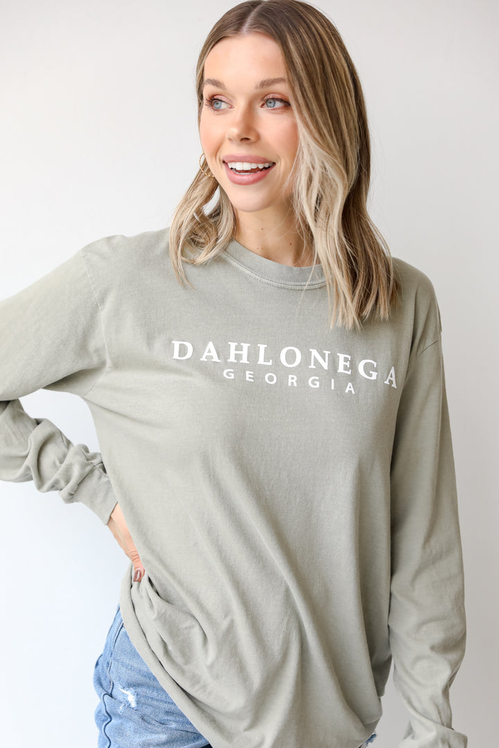 Olive Dahlonega Georgia Long Sleeve Tee front view