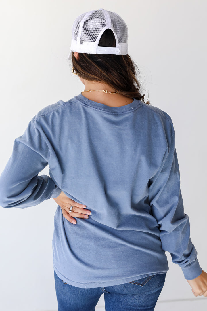 navy Chop Chop Long Sleeve Tee back view