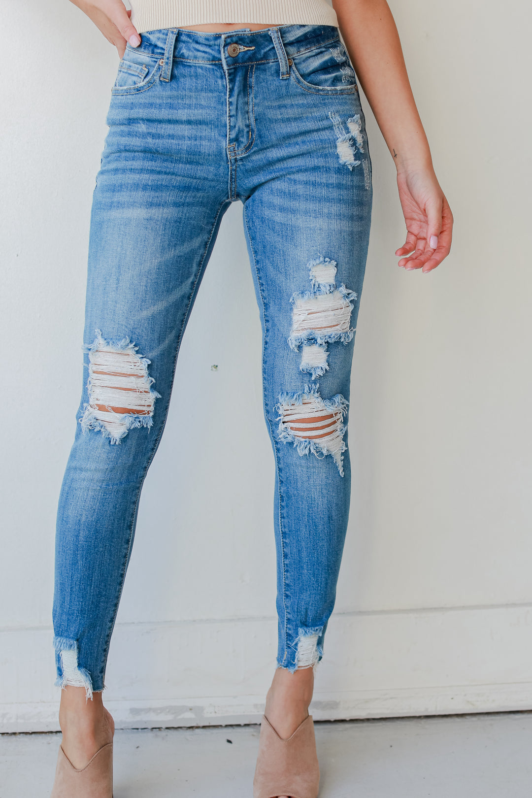 Distressed Skinny Jeans