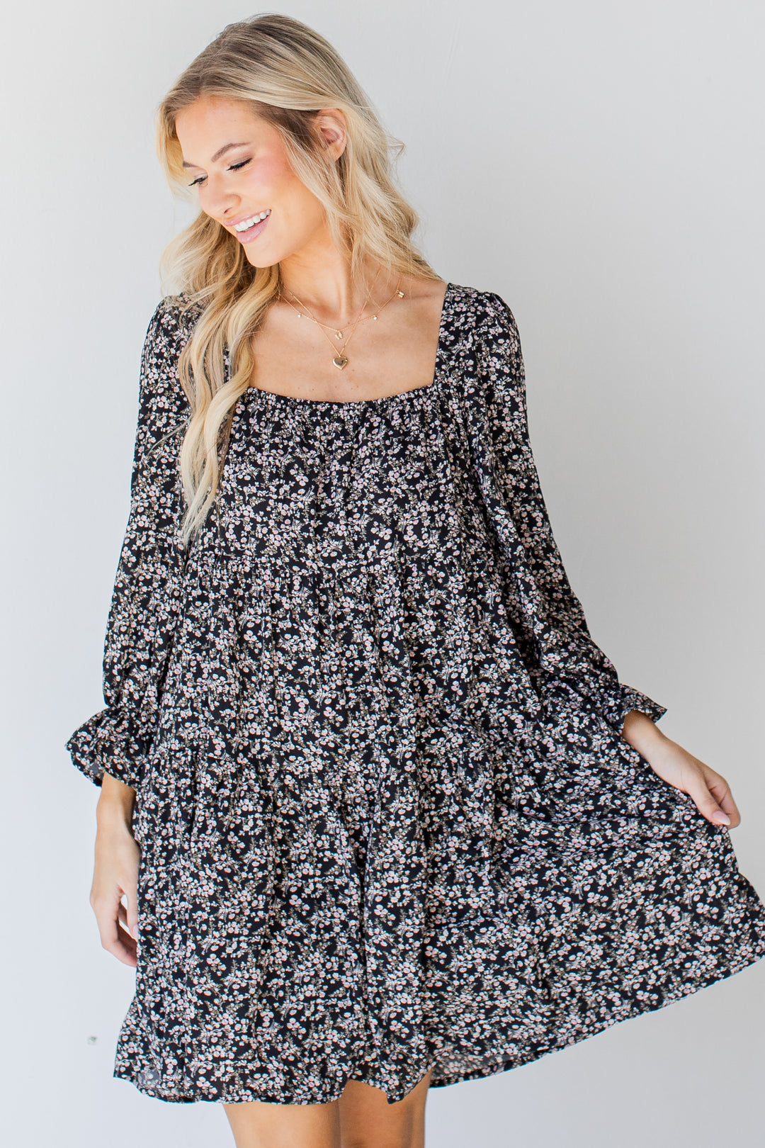 Tiered Floral Dress