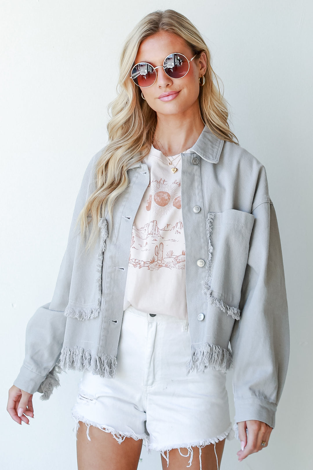 Frayed Denim Jacket