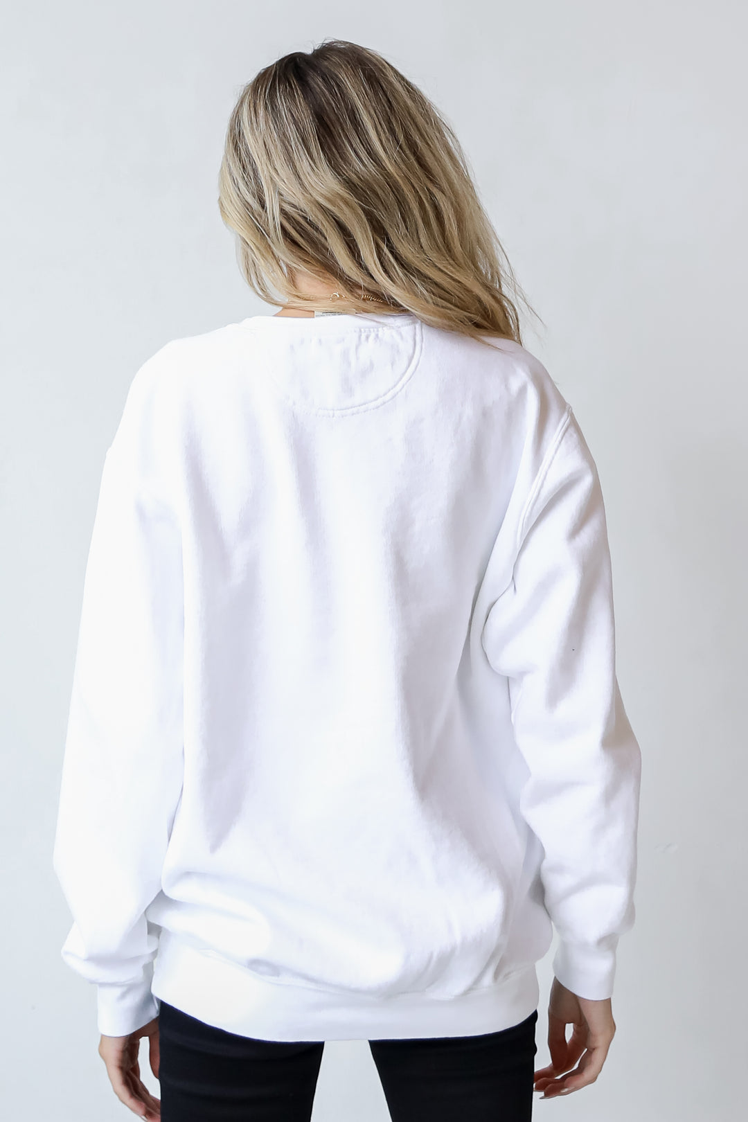 White Georgia Pullover back view