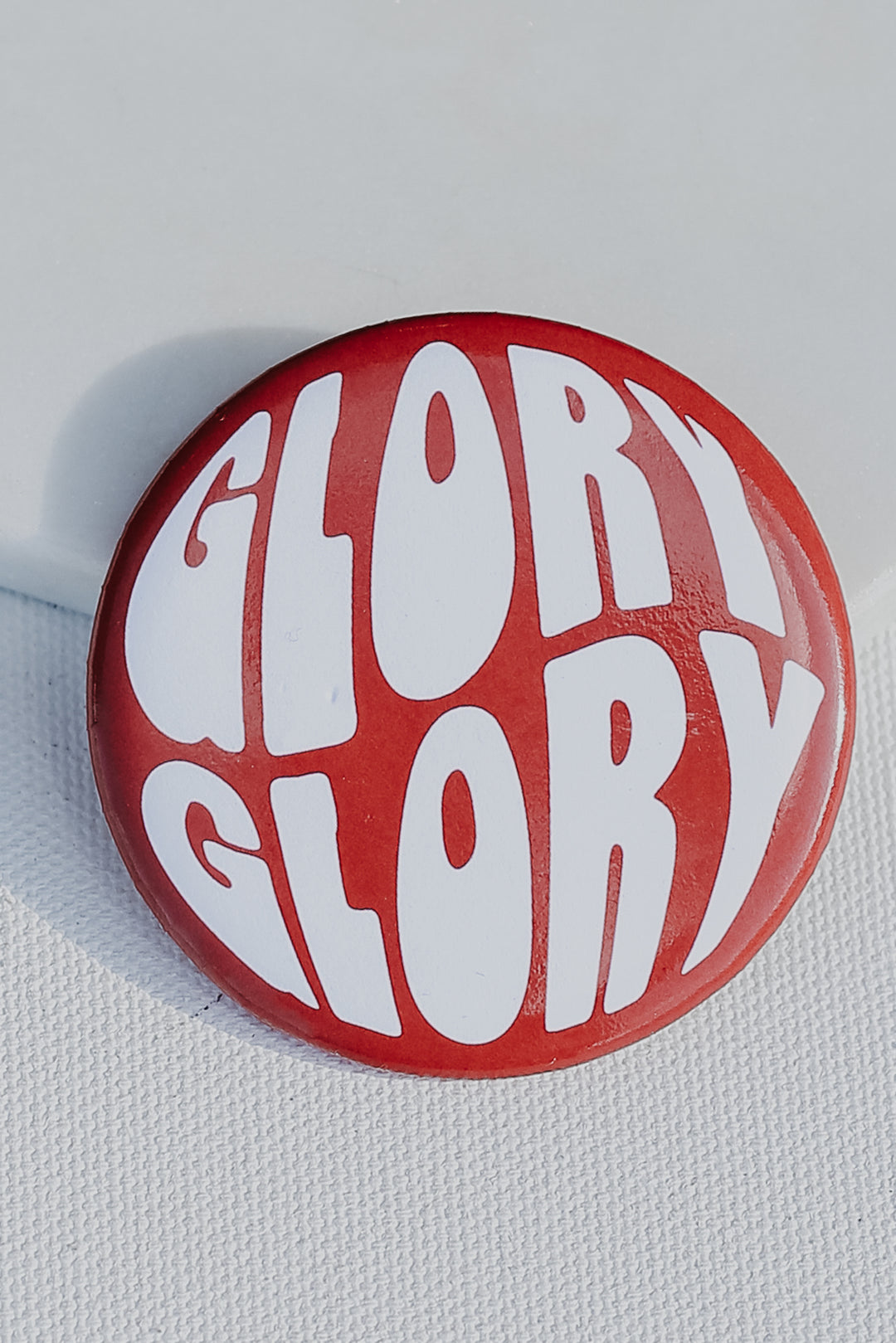 Red Glory Glory Button