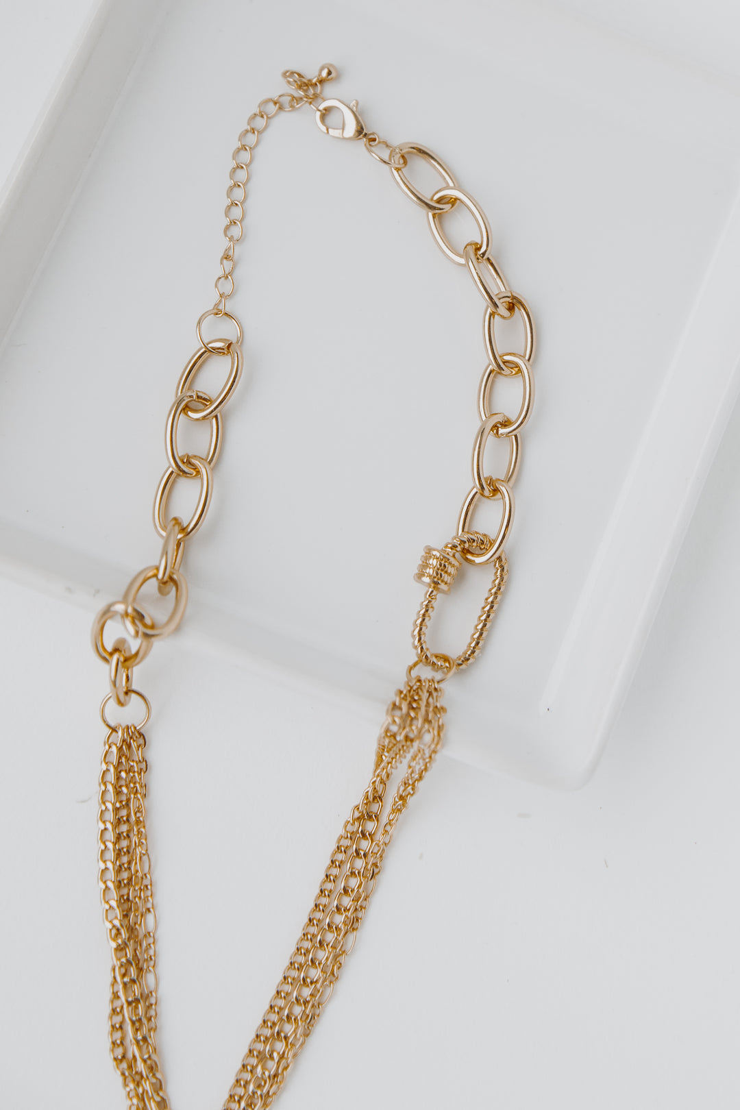 Gold Chain Necklace flat lay