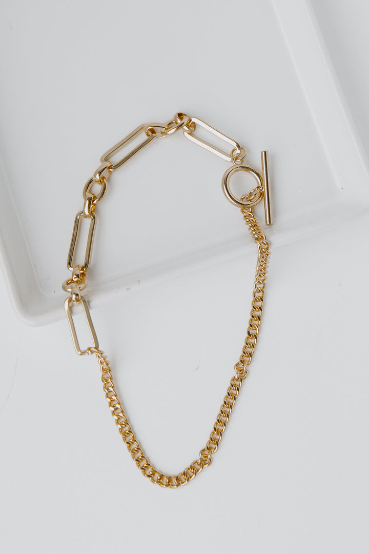 Gold Chain Necklace flat lay