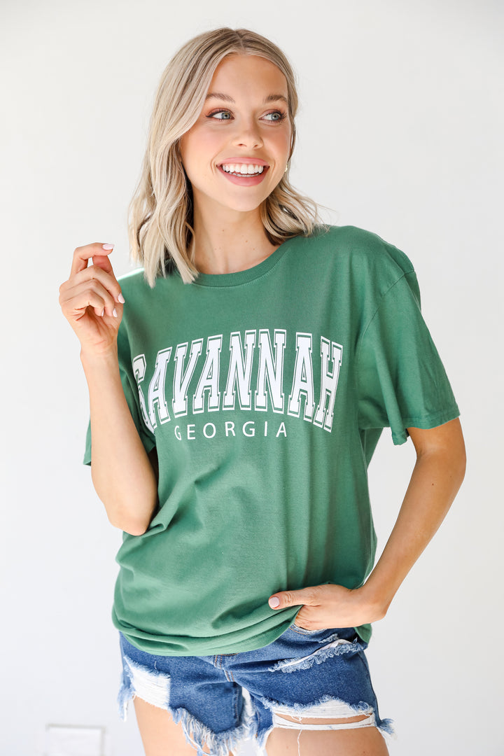 Green Savannah Georgia Tee front view