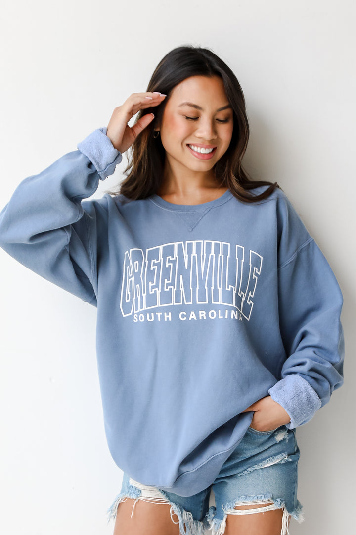 Light Blue Greenville South Carolina Pullover