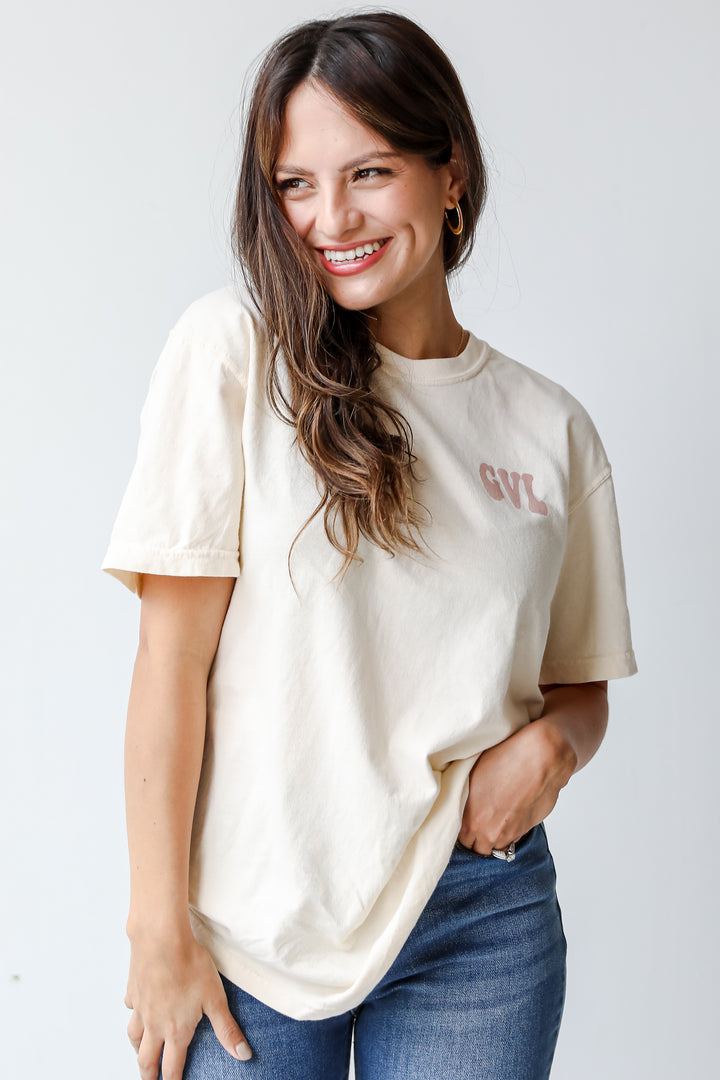 Ivory Greenville South Carolina Tee on model