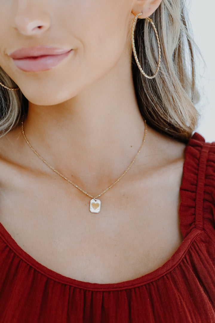 Gold Heart Pendant Necklace