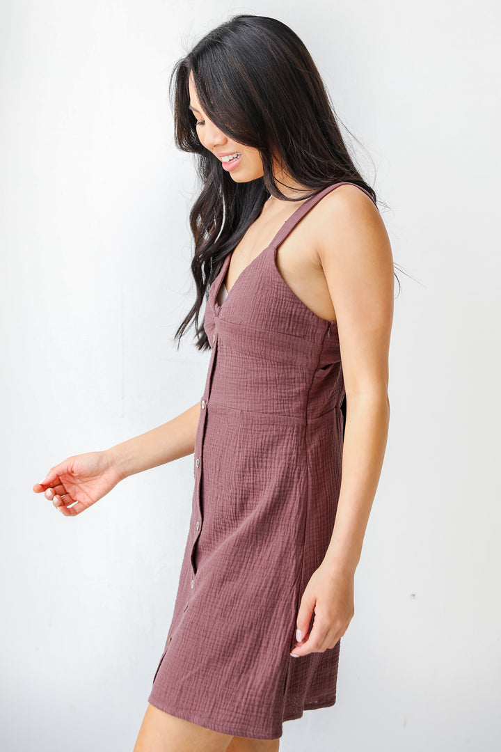 Linen Mini Dress side view