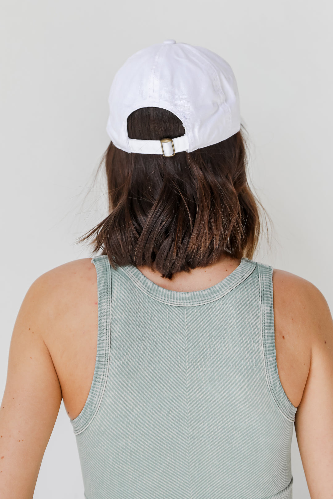 Nashville Script Embroidered Hat in seafoam back view