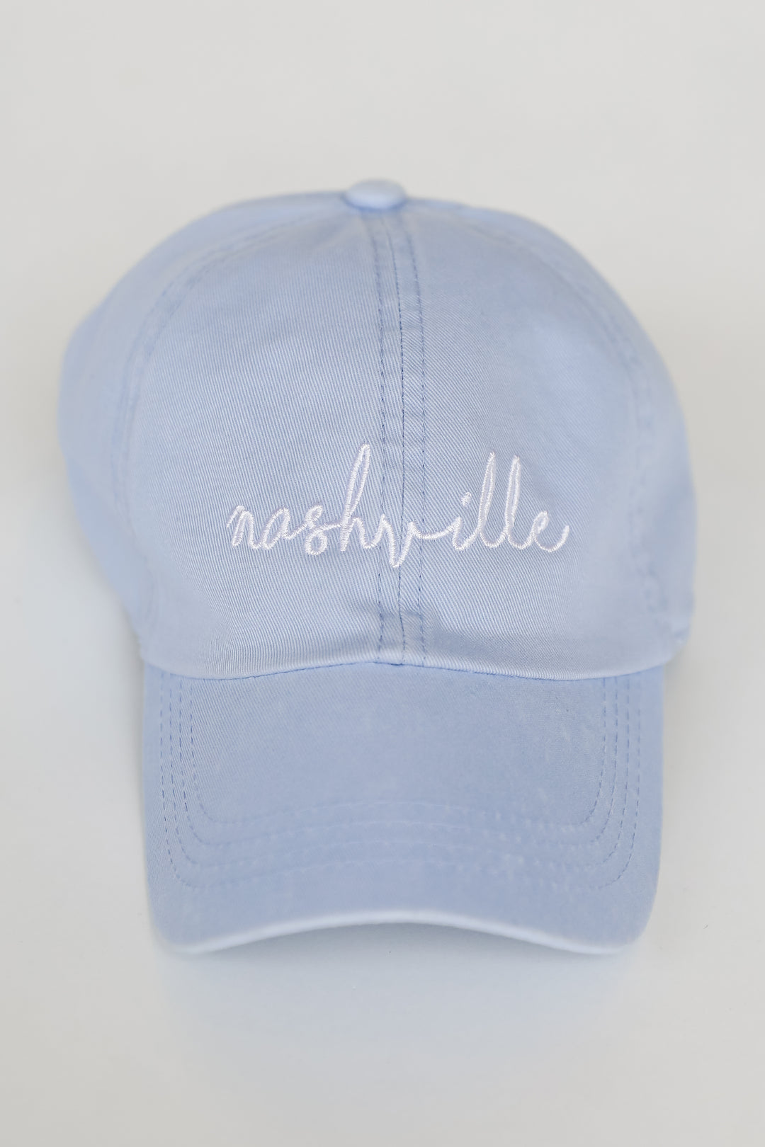 Nashville Embroidered Hat in light blue