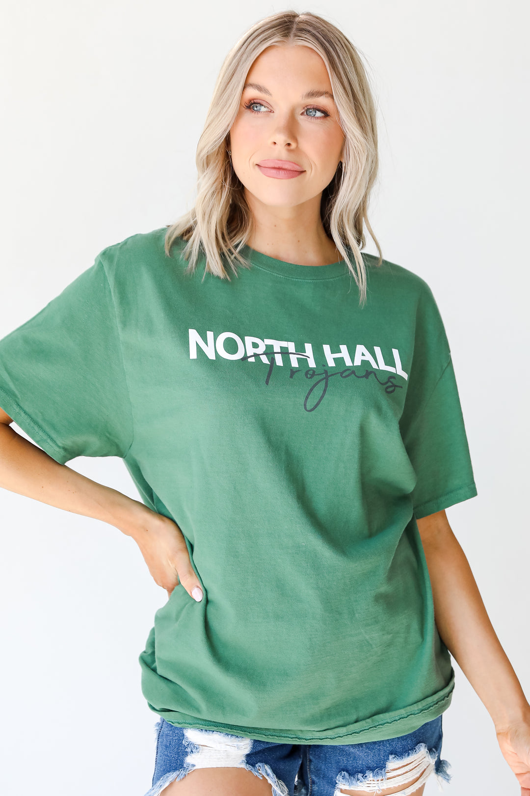 Green North Hall Trojans Tee