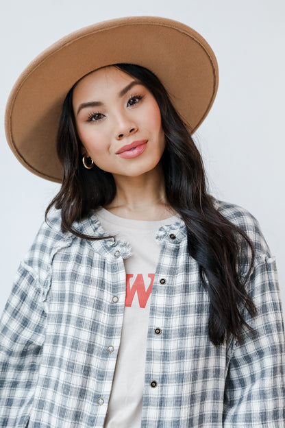 Plaid Blouse close up