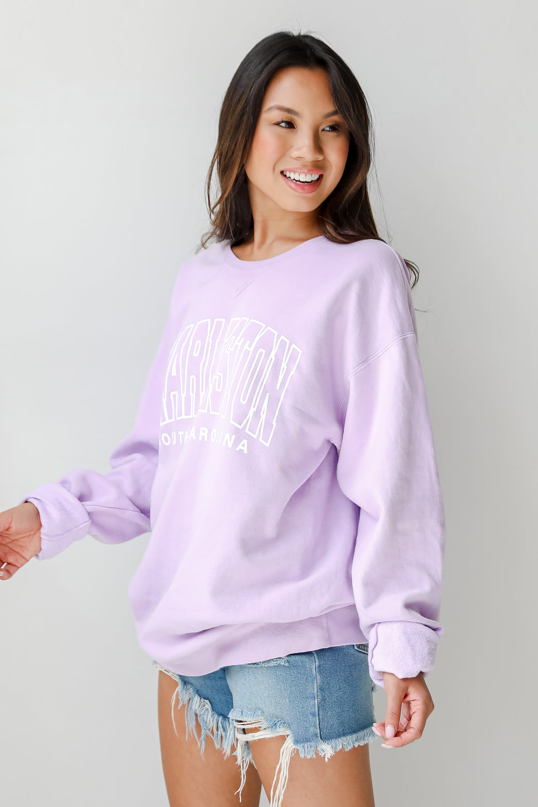 Lavender Charleston South Carolina Pullover side view