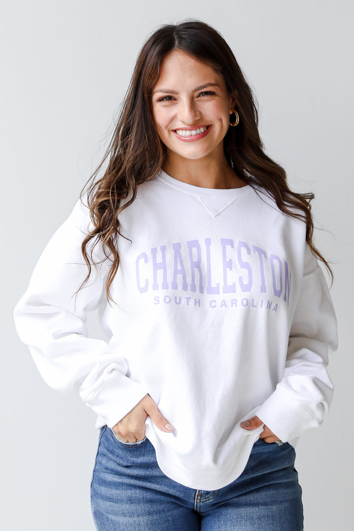 White Charleston South Carolina Pullover