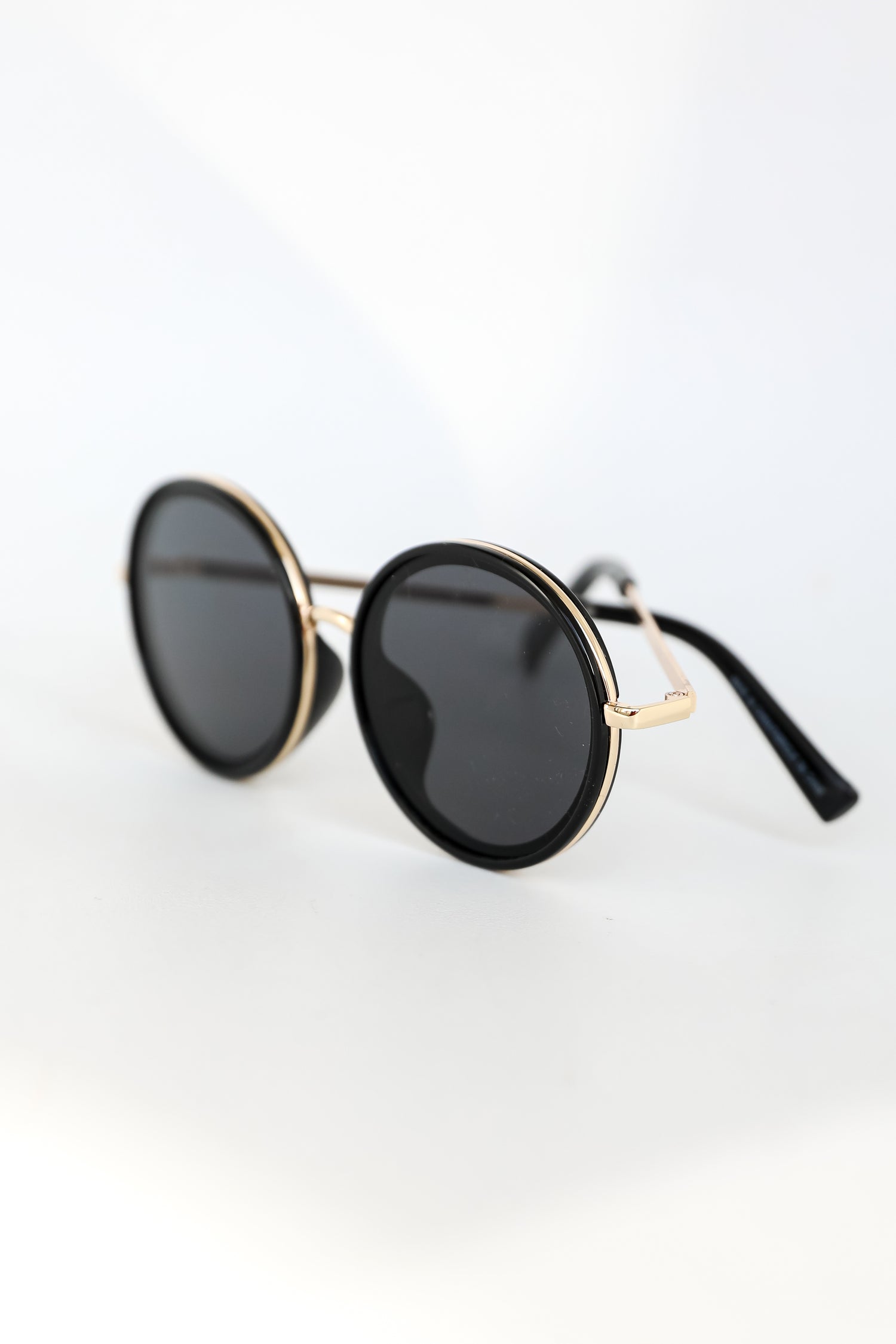 black Circle Sunglasses side view