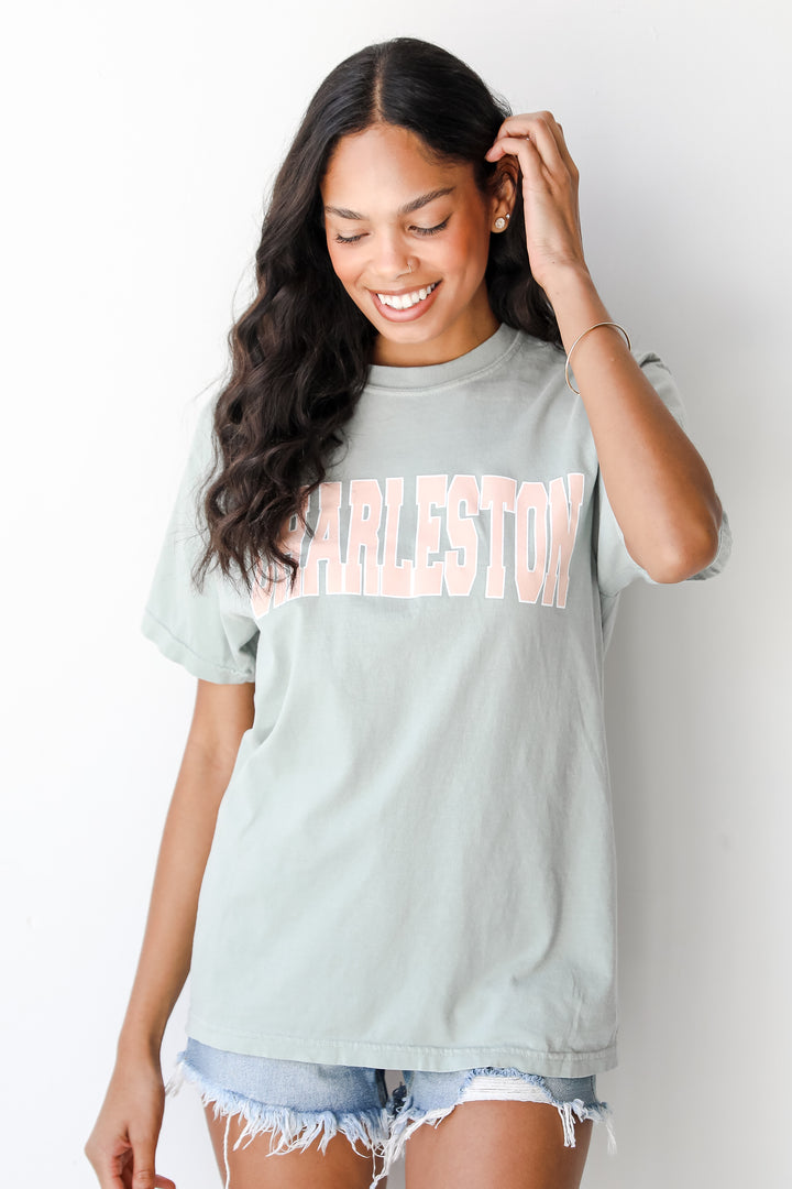 Sage Charleston Tee front view