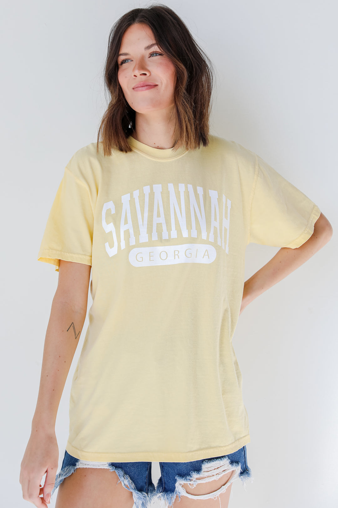 Yellow Savannah Georgia Tee front view