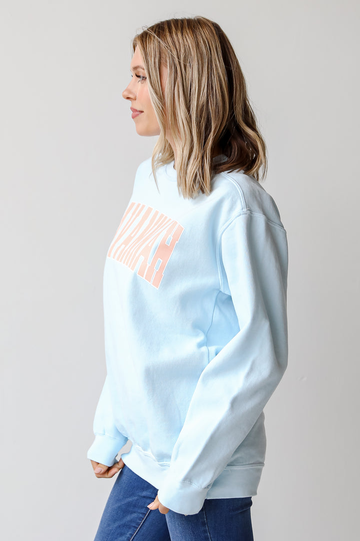 Light Blue Savannah Pullover side view