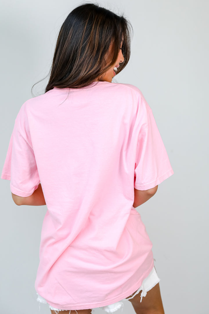 Pink Savannah Georgia Script Tee back view