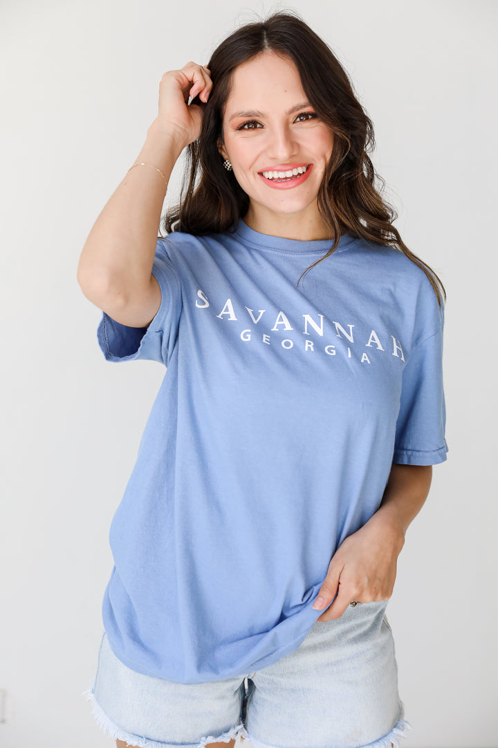 Blue Savannah Georgia Tee front view