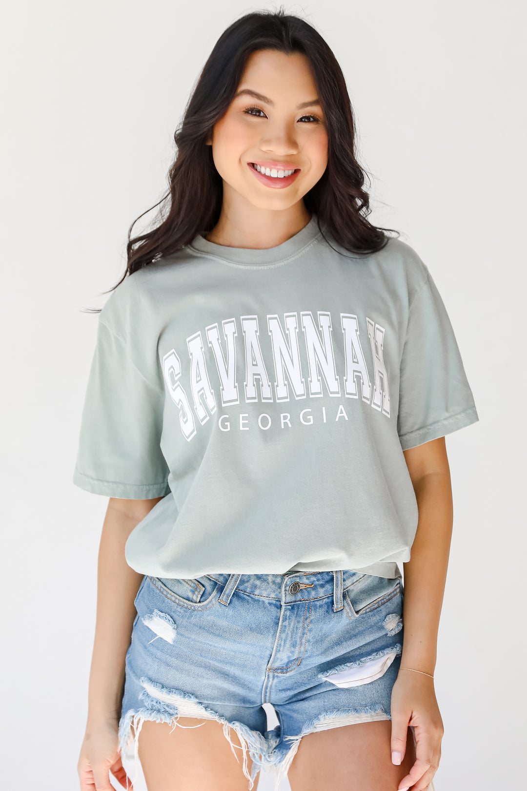 Sage Savannah Georgia Tee front view