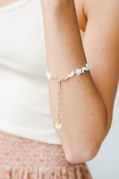 Star + Moon Bracelet on model