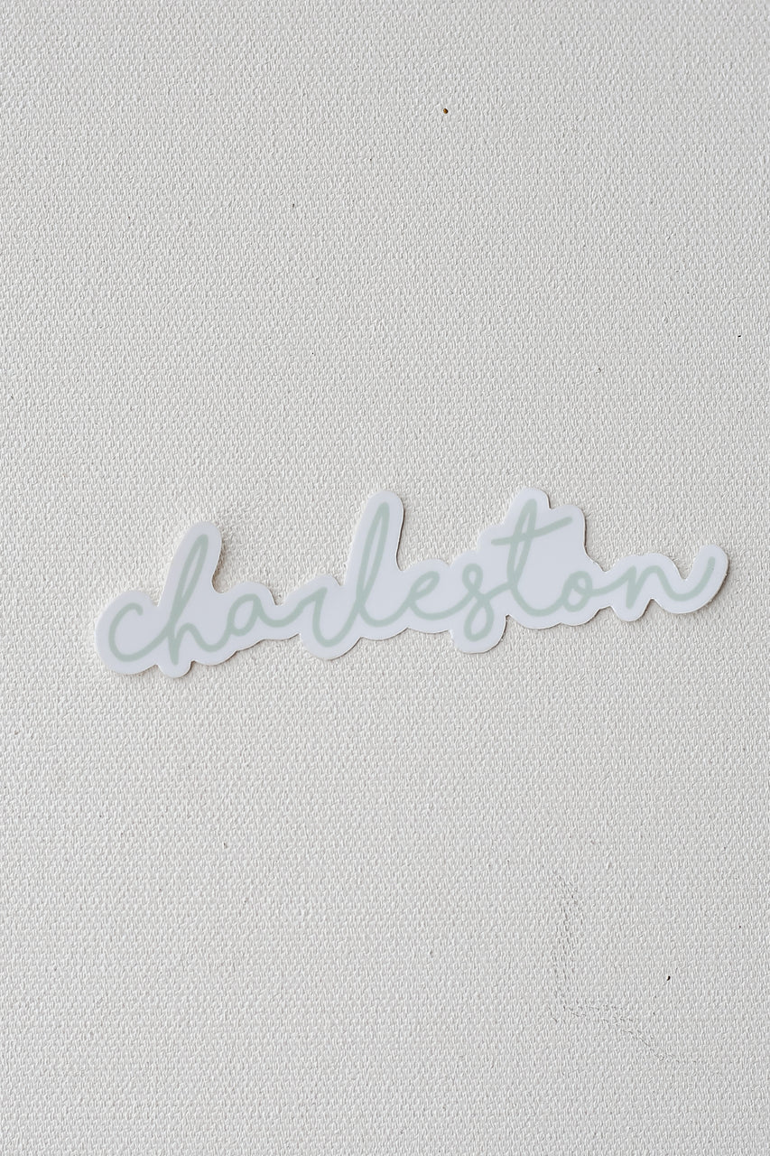 Small Charleston Script Sticker in mint