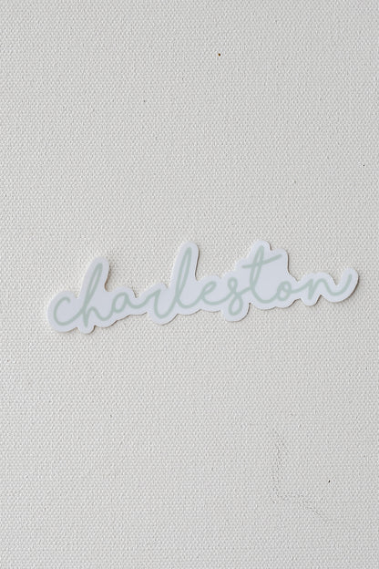 Small Charleston Script Sticker in mint