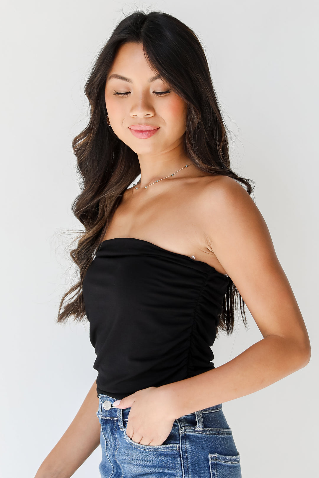 black basic tube top