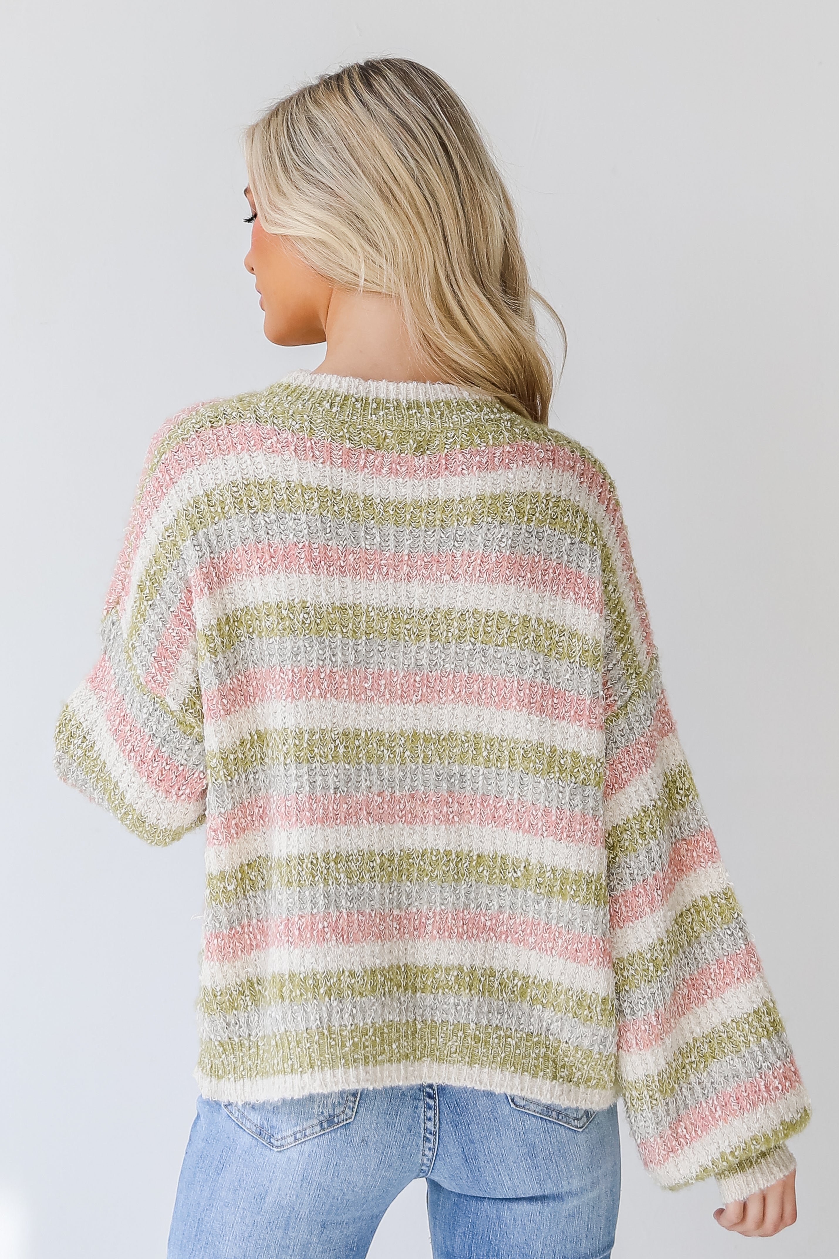 Striped Sweater back view