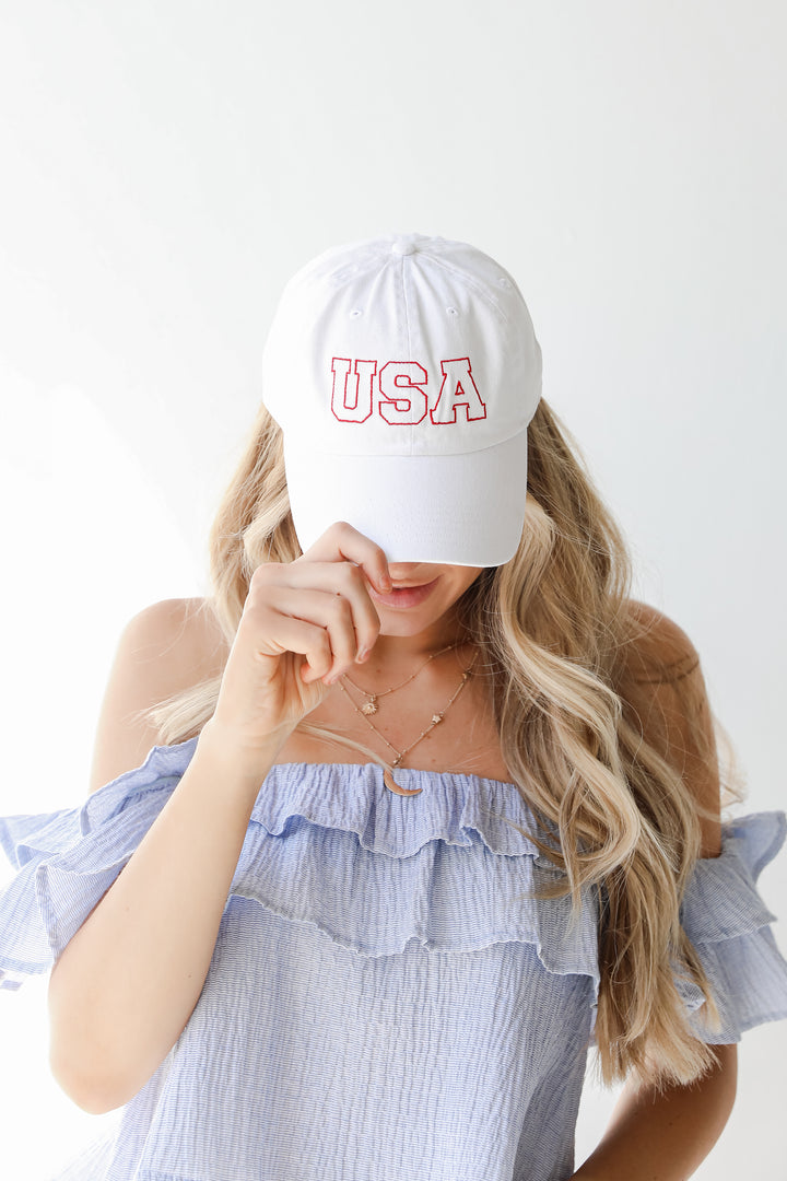 USA Baseball Hat in white