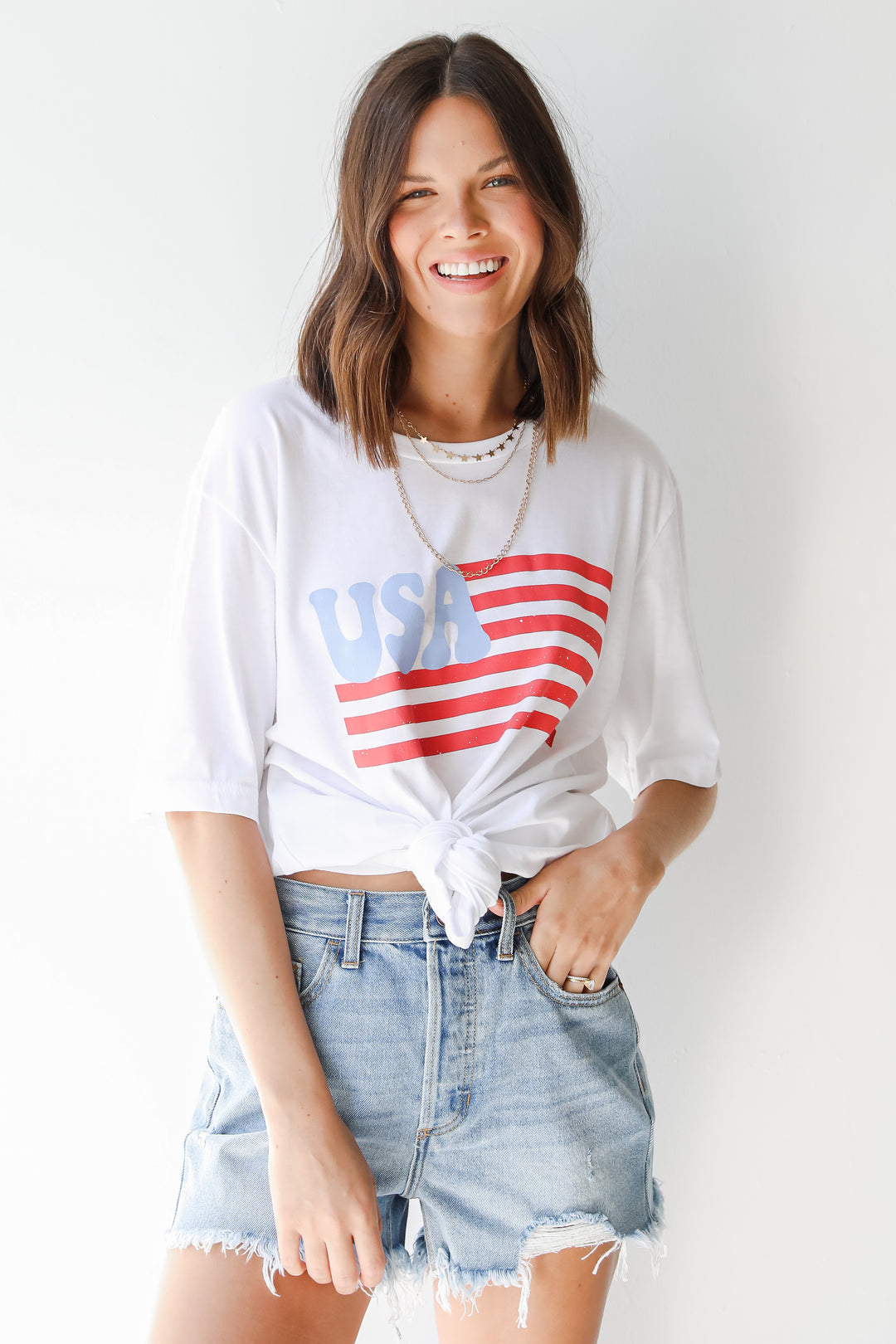 USA Flag Graphic Tee