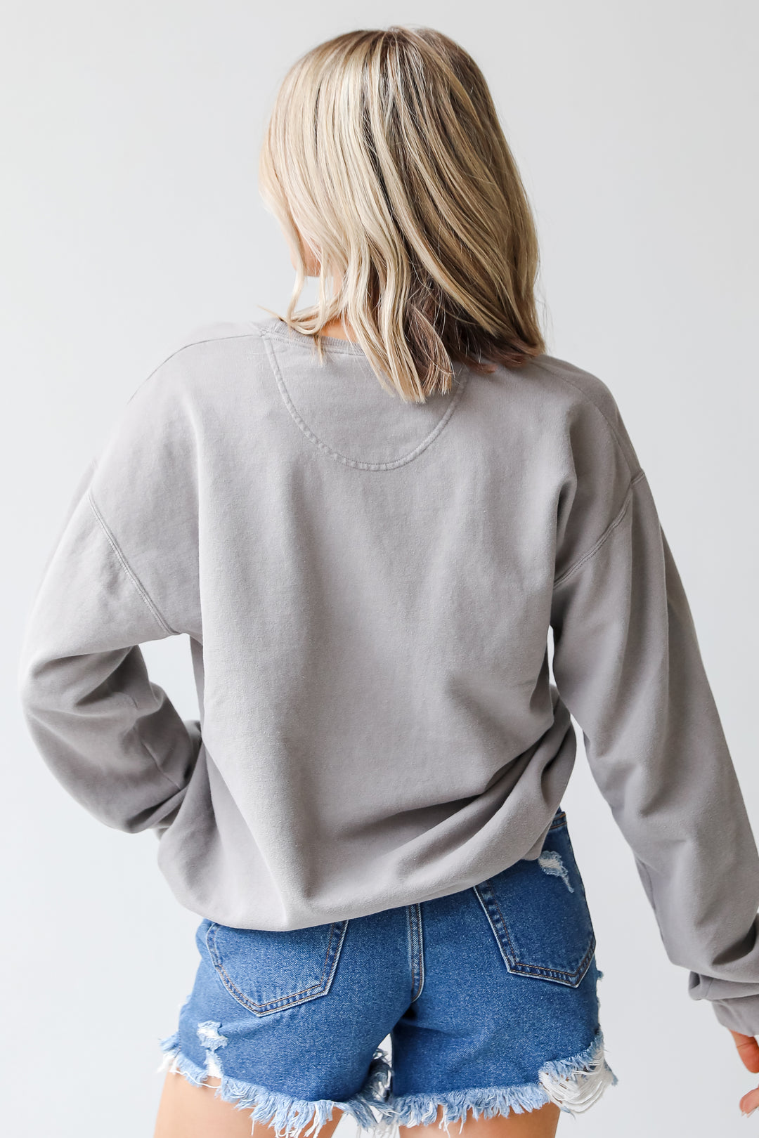 Grey Woodstock Georgia Pullover back view