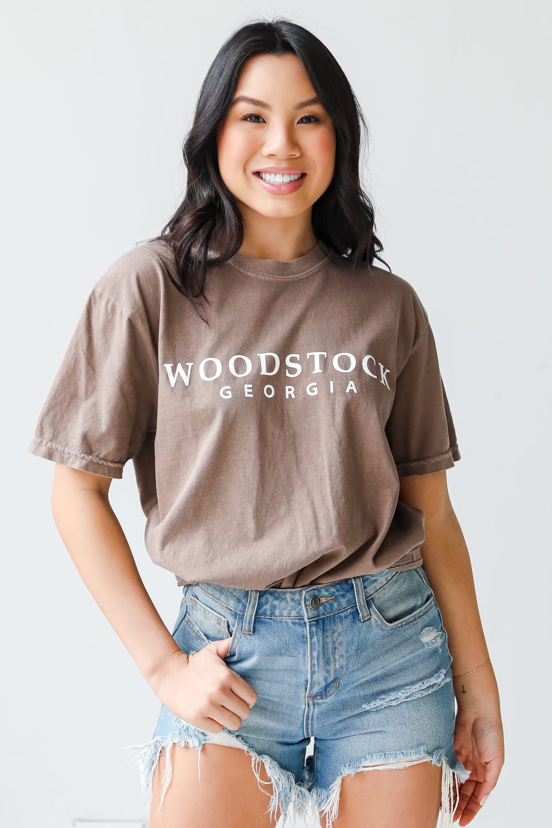 Mocha Woodstock Georgia Tee front view