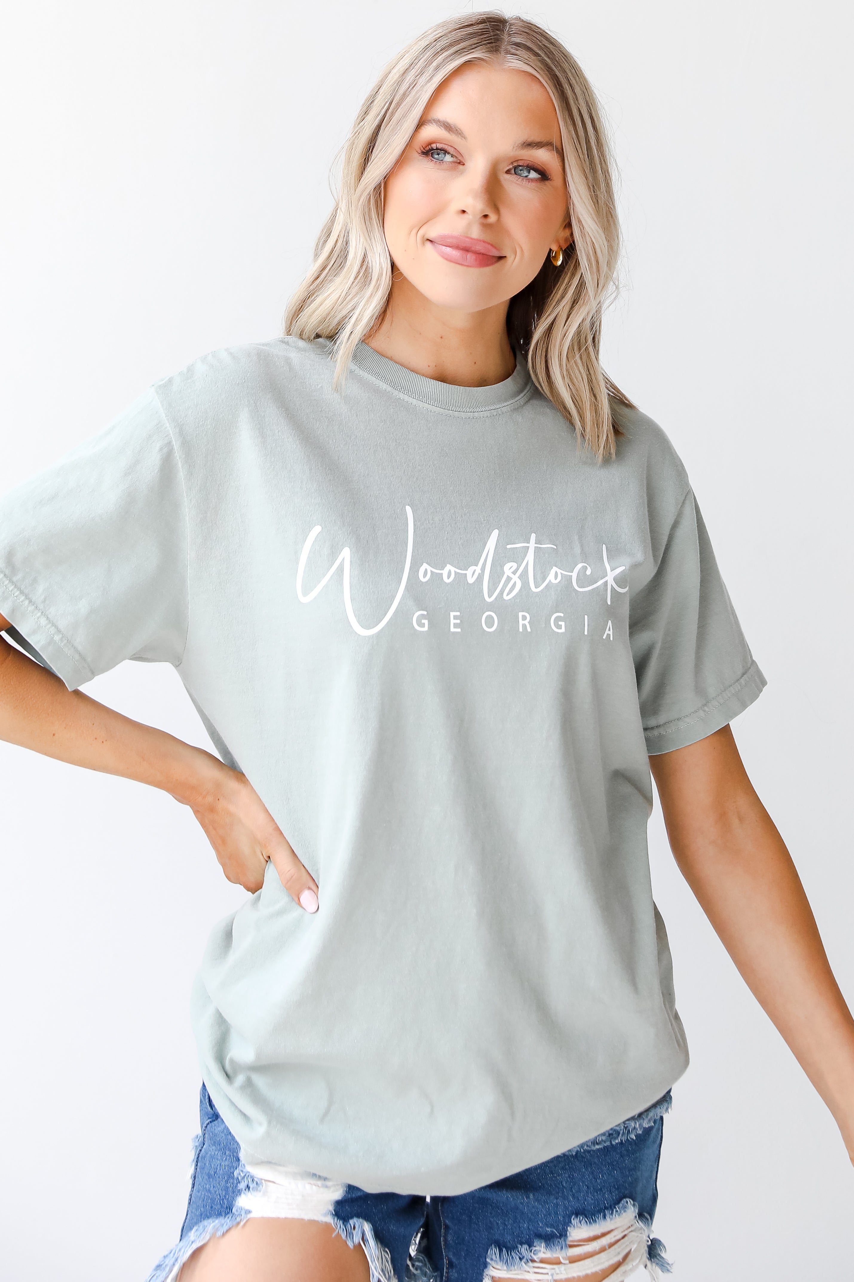 Sage Woodstock Georgia Tee front view