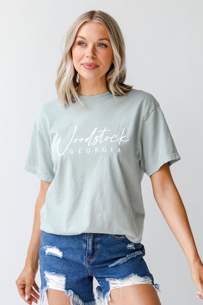 Sage Woodstock Georgia Tee on model